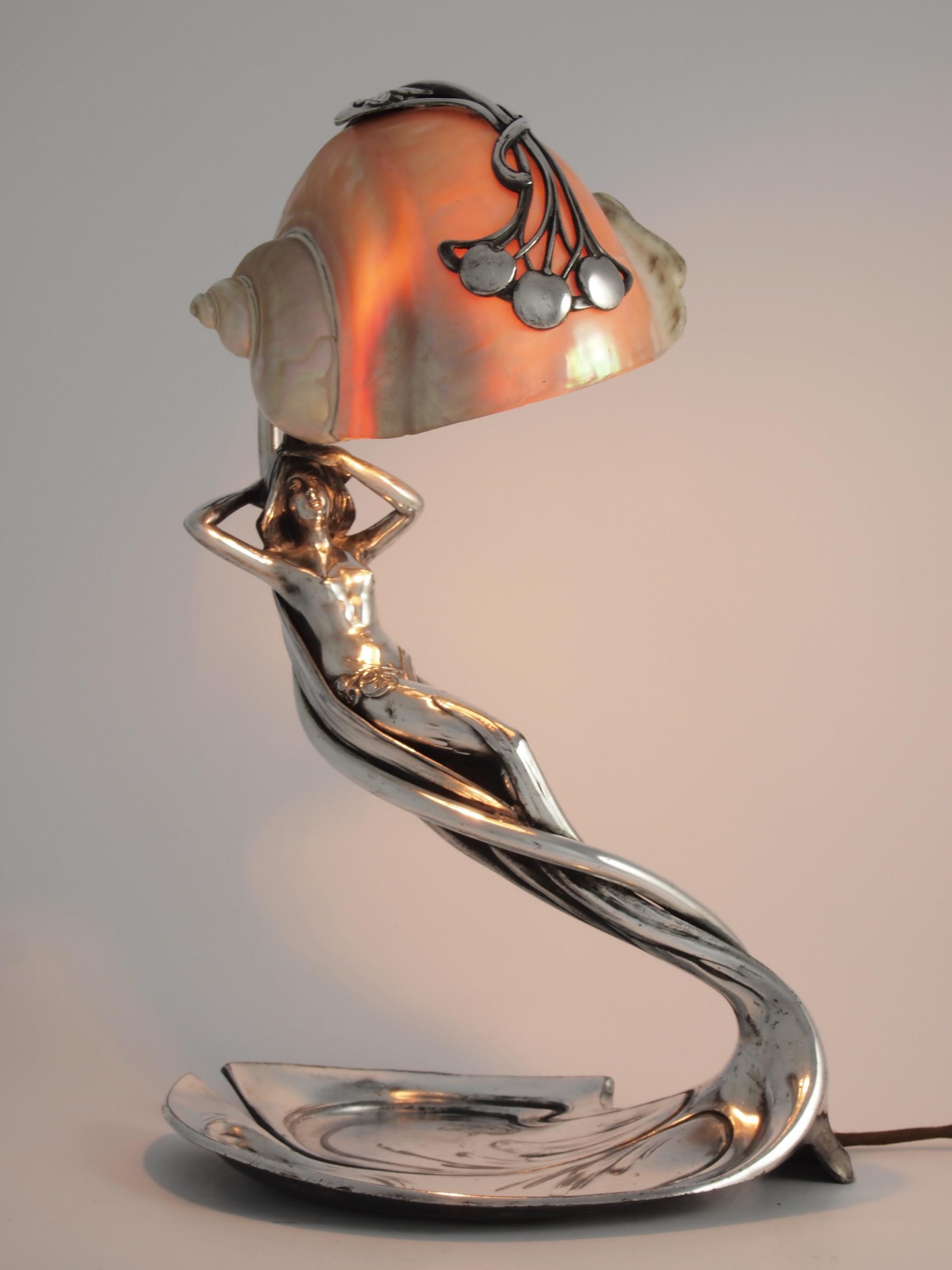 voetstuk De gasten optie Art Nouveau Mermaid Lamp* - Nouveau Deco Arts