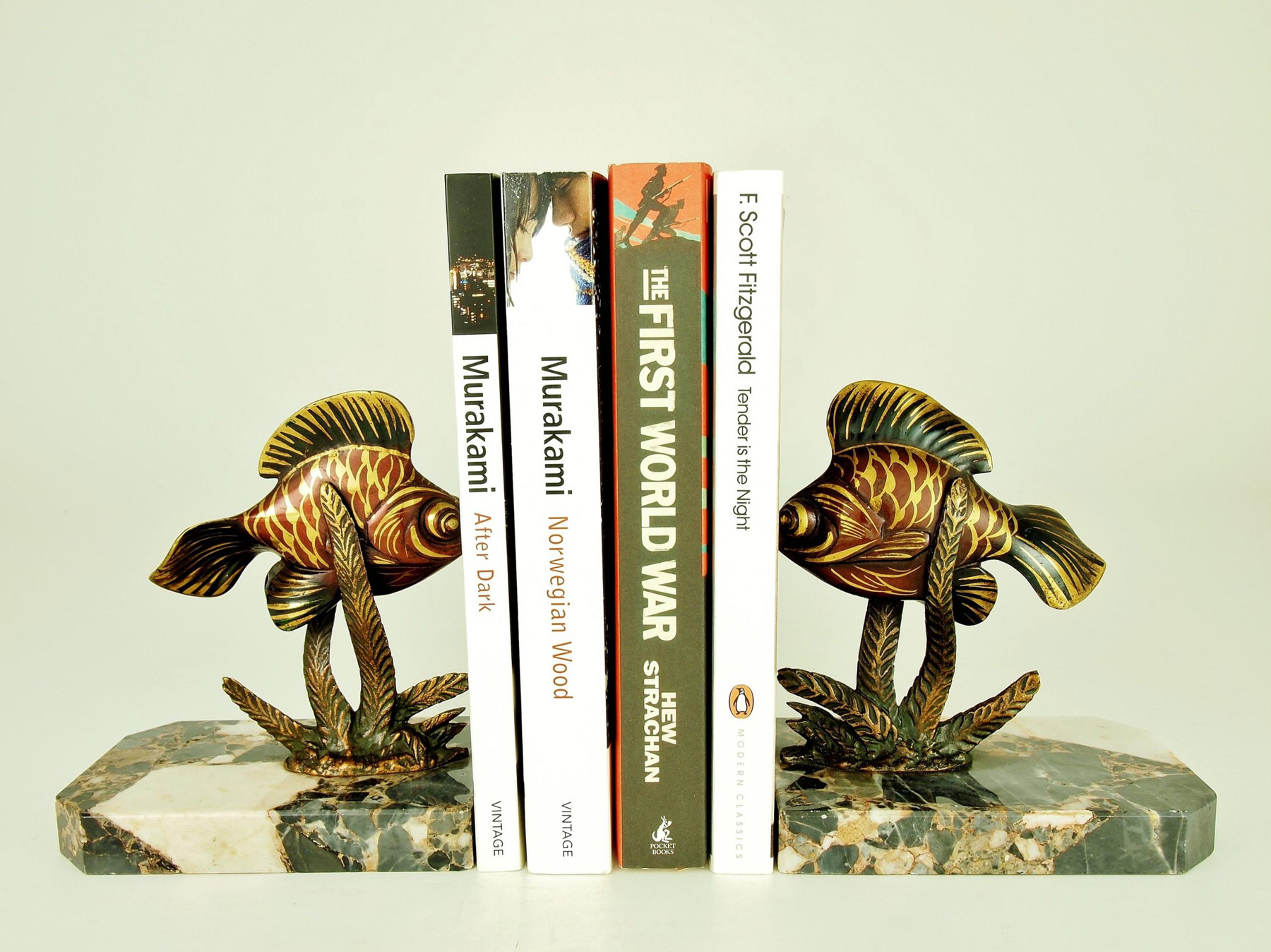 Fish Among the Reeds Bookends* - Nouveau Deco Arts