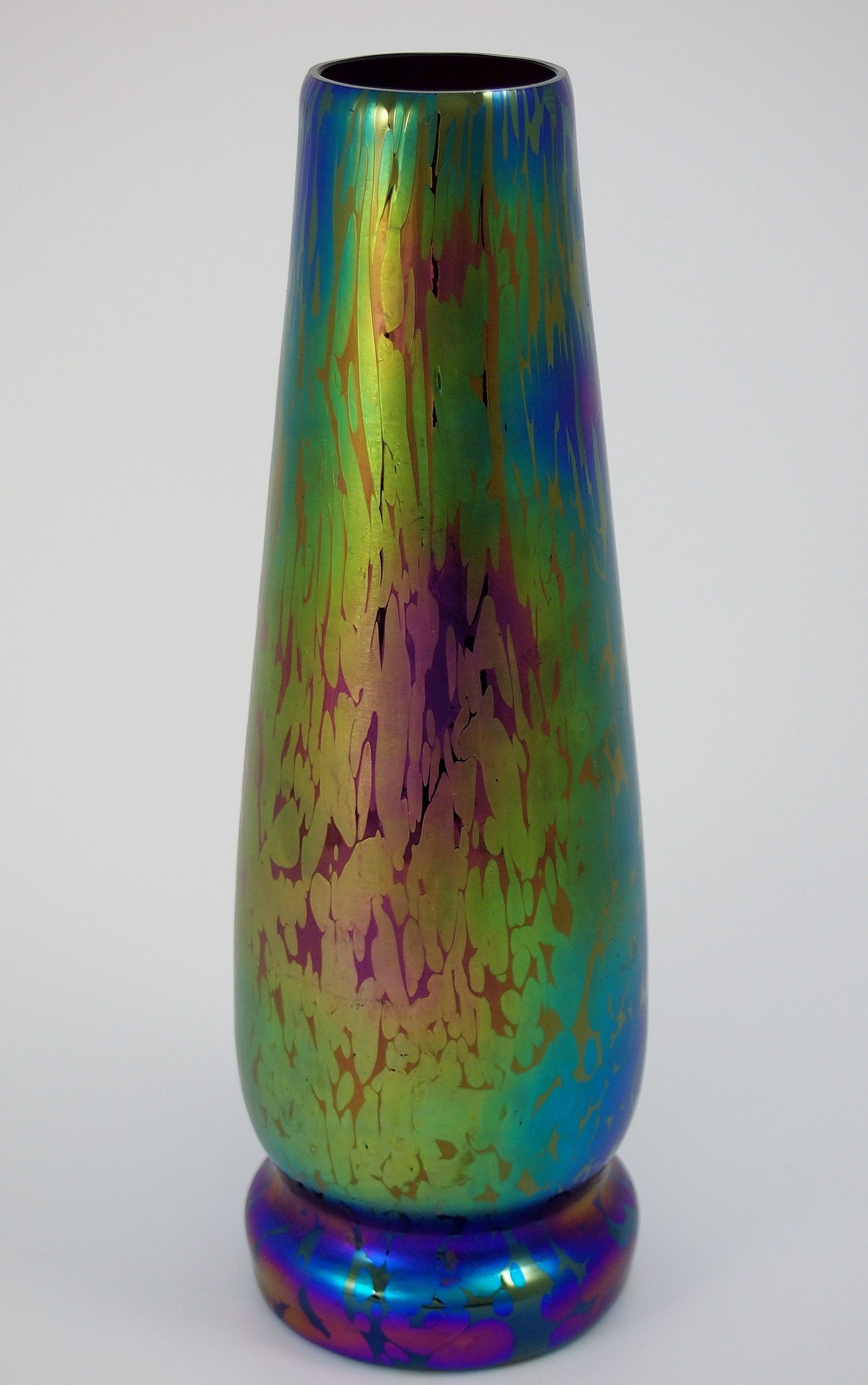 Iridescent Glass Vase By Kralik Nouveau Deco Arts