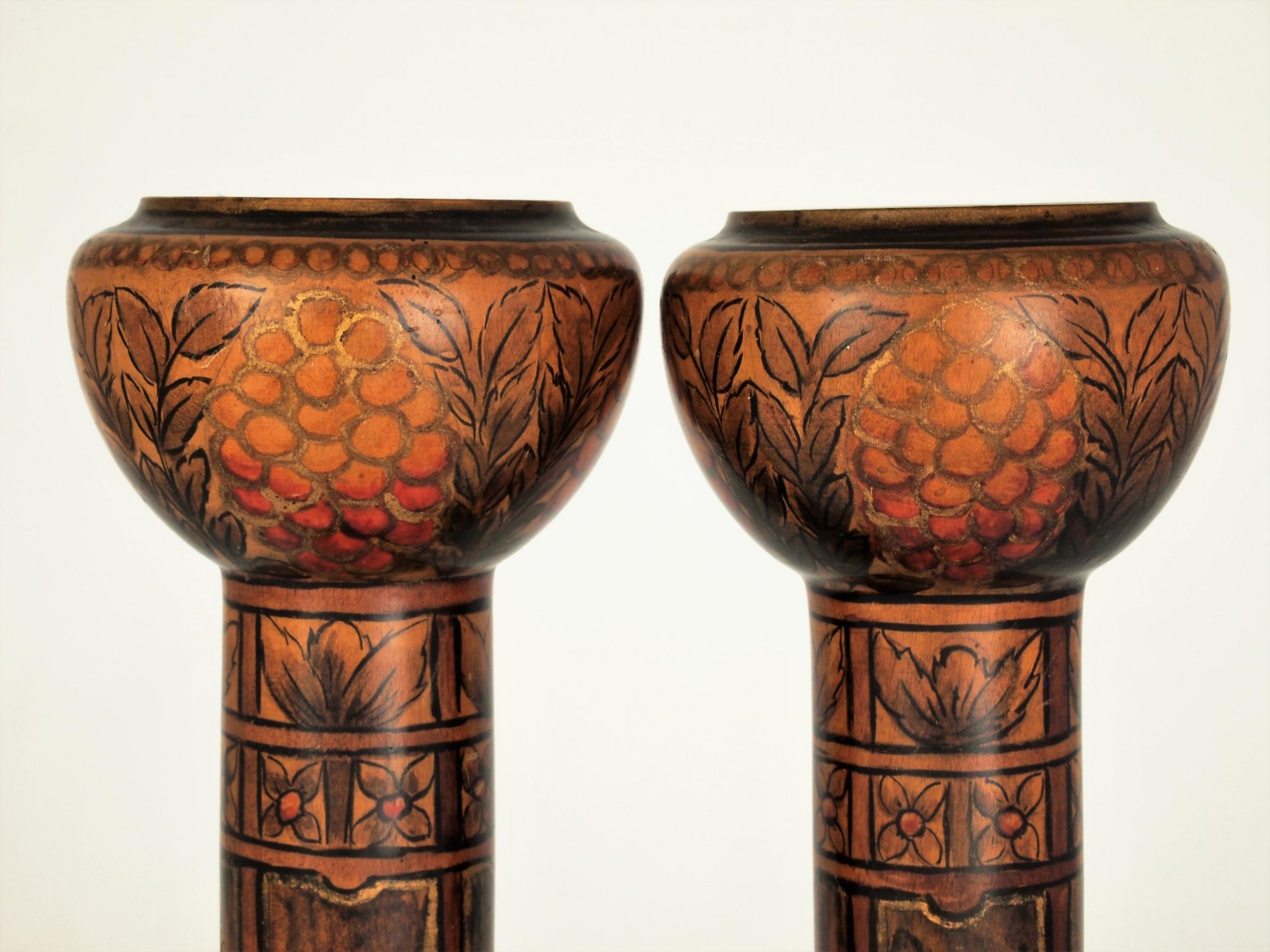 Liberty Style Wooden Vases Nouveau Deco Arts