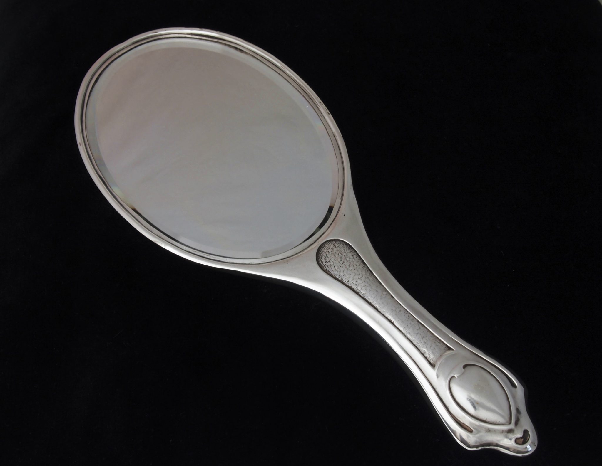 Art Nouveau Silver Hand Mirror* Nouveau Deco Arts