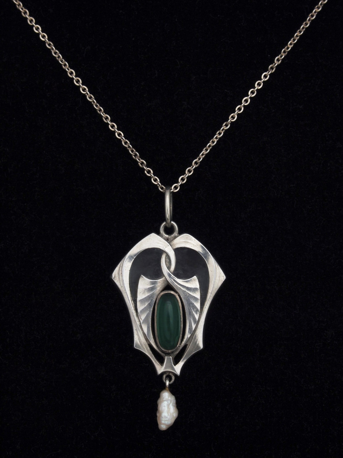 Jugendstil Silver and Plique-à-Jour Pendant - Nouveau Deco Arts