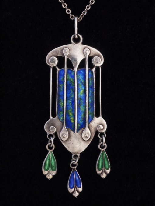 James Fenton Silver and Enamel Pendant - Nouveau Deco Arts