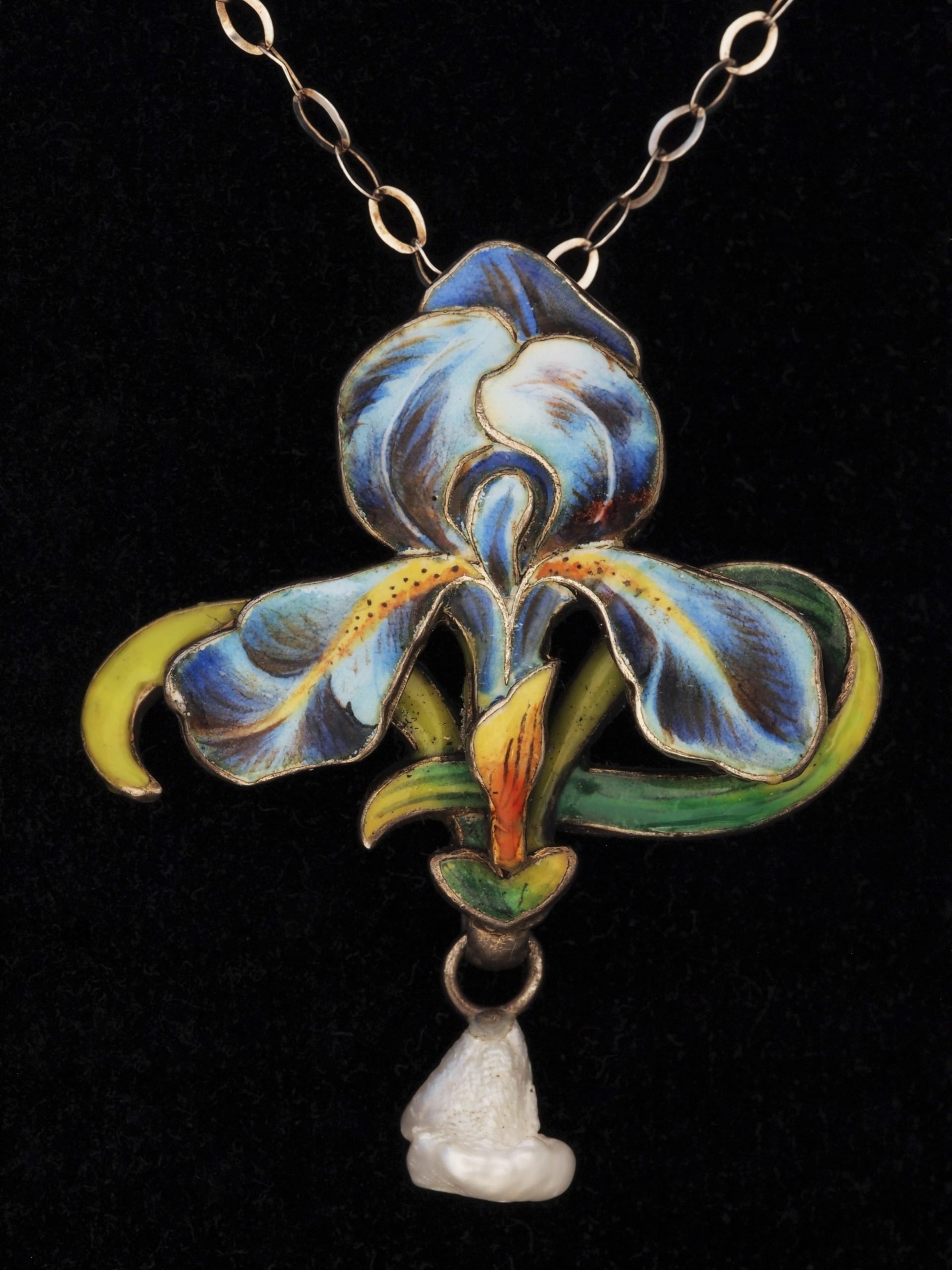 Art Nouveau Iris Flower Pendant* - Nouveau Deco Arts