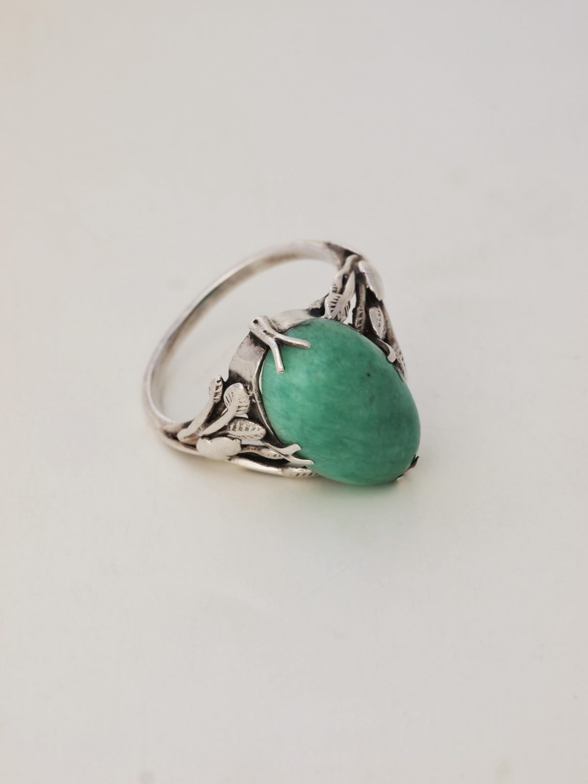 Arts & Crafts Silver and Amazonite Ring* - Nouveau Deco Arts